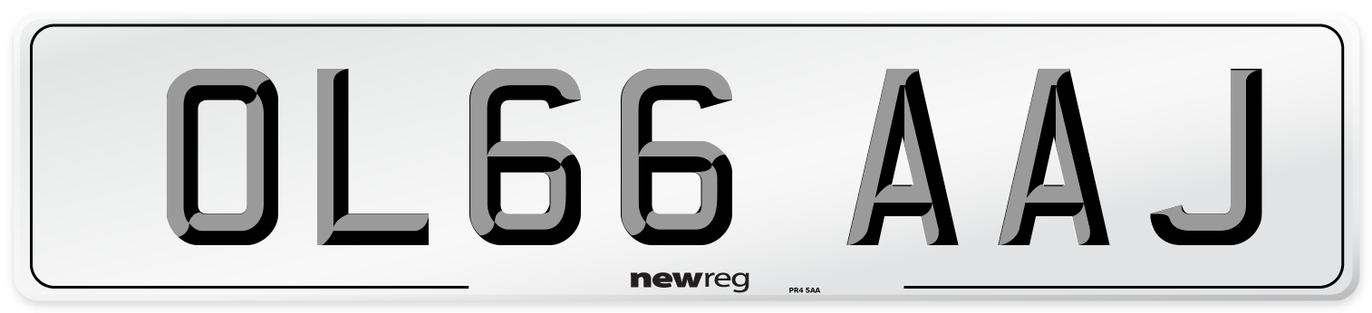 OL66 AAJ Number Plate from New Reg
